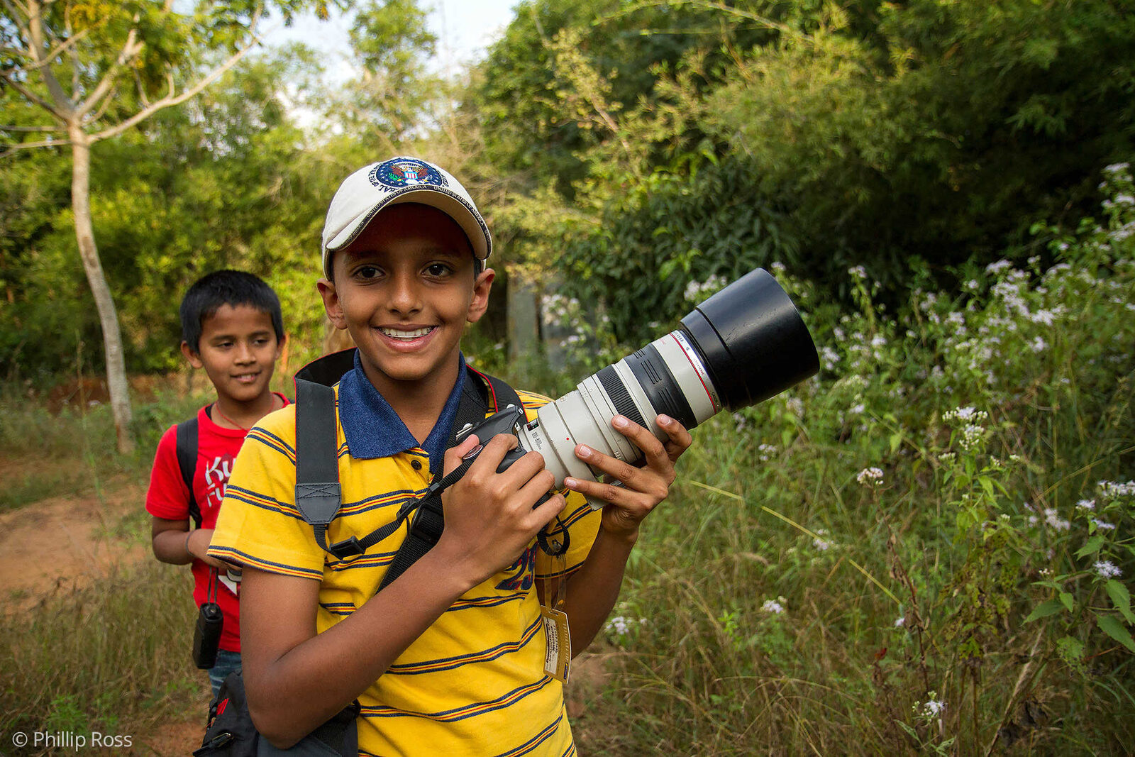A child learning photography at our Bengaluru workshop