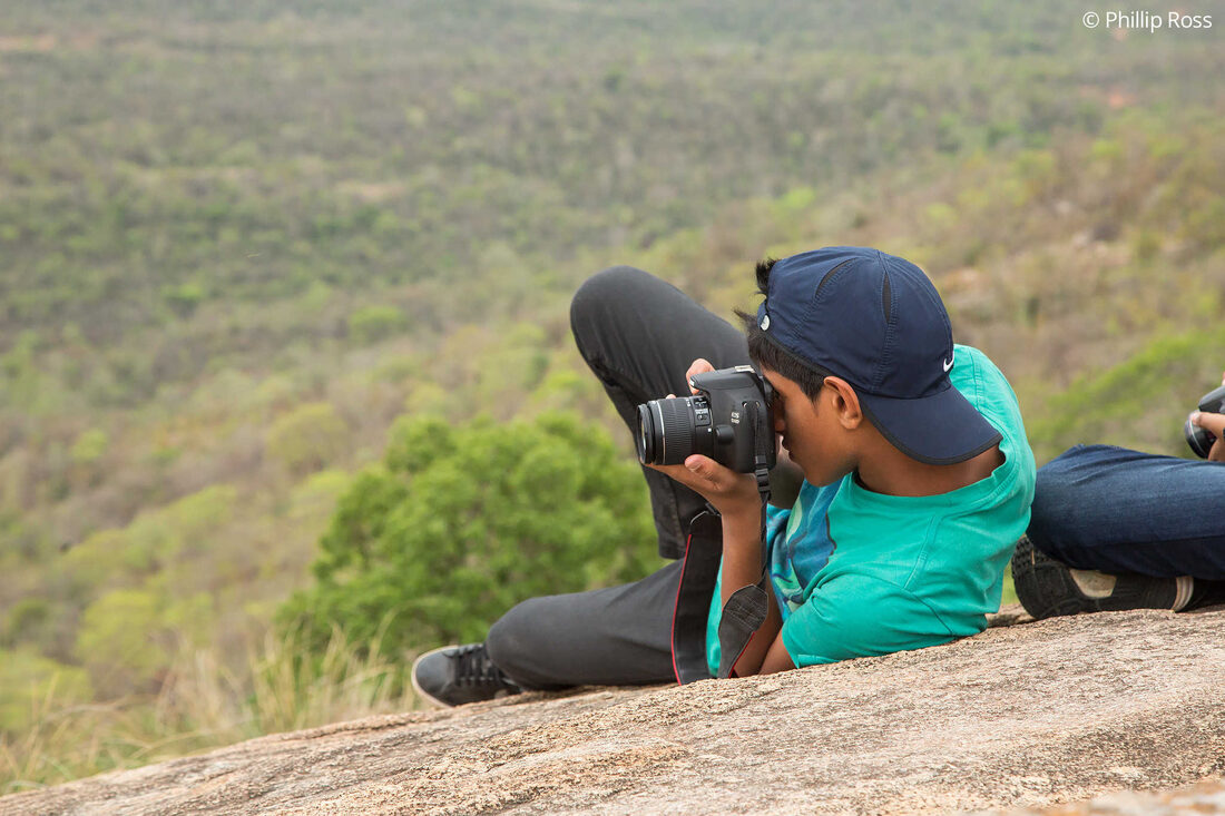Children practising photography in Bengaluru