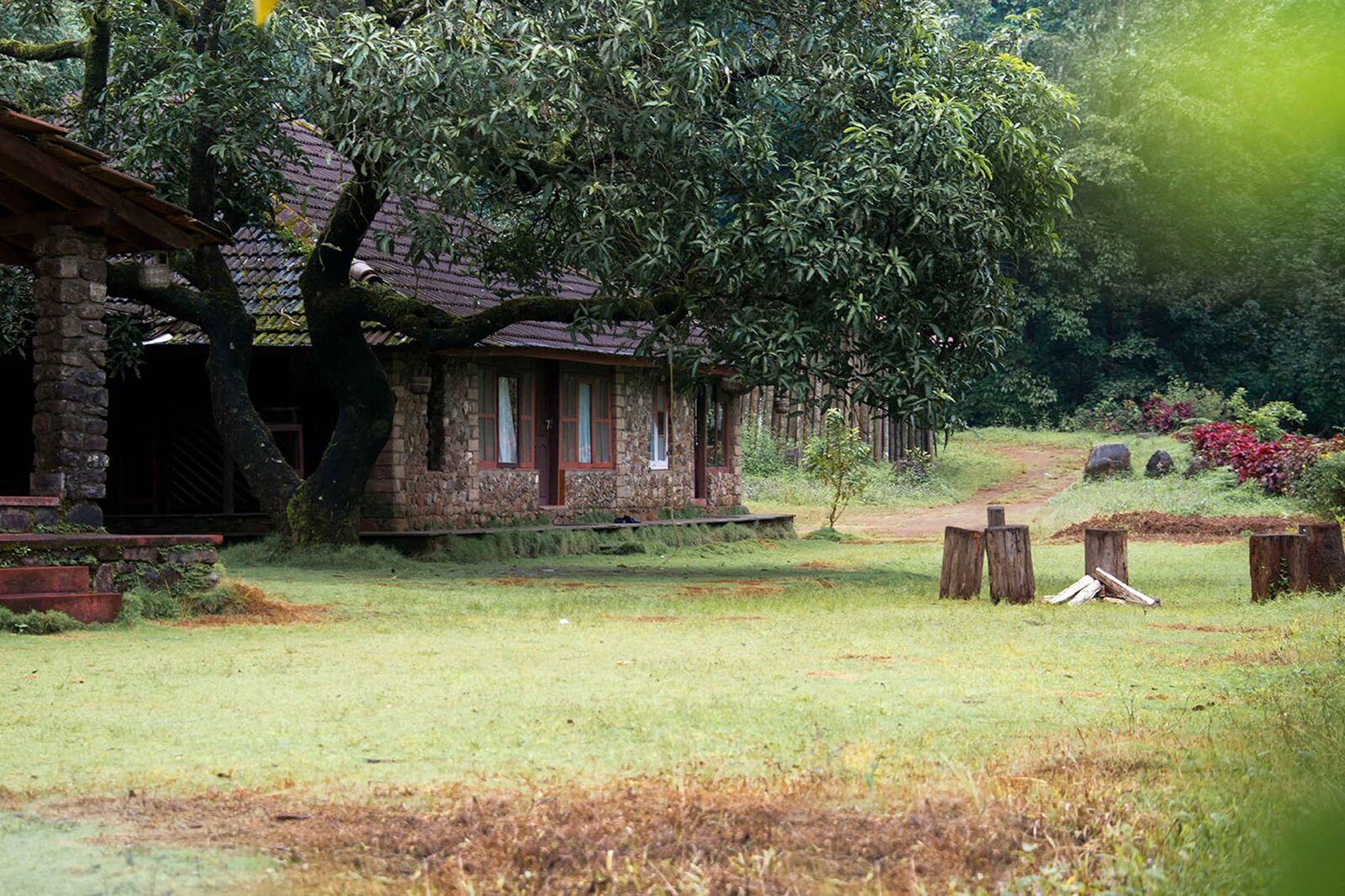 The Fringe Ford bungalow and its lawn