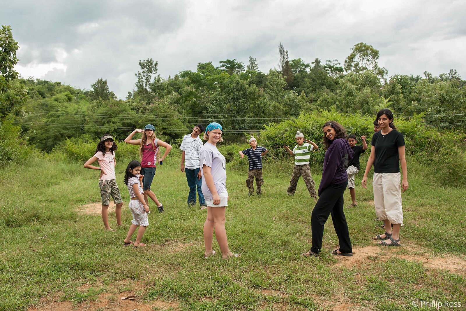 Kids Playing a game during our Kids Nature Camp in Bannerghatta near Bangalore